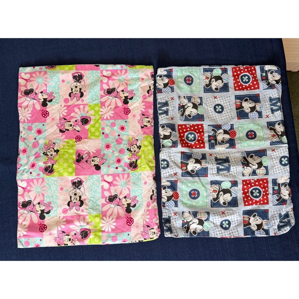 Nostalgia Disney Mickey Minnie Mouse Pillowcase Set Multicolor Retro Disneycore